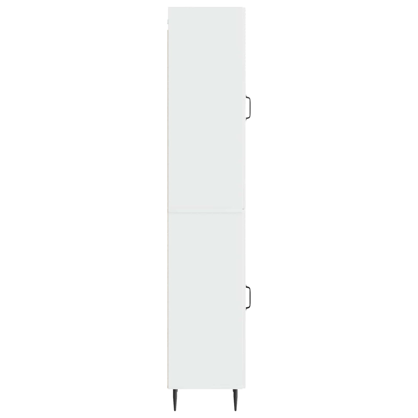 Schrankset 2 pcs Hochglanz Weiß 33 x 34,5 x 89,5 cm