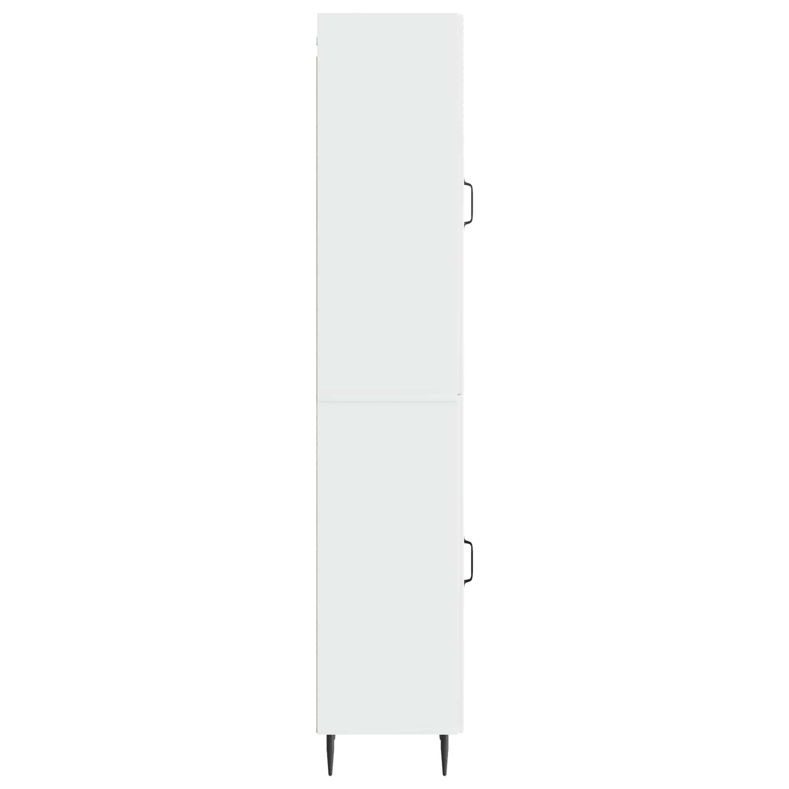 Schrankset 2 pcs Hochglanz Weiß 33 x 34,5 x 89,5 cm