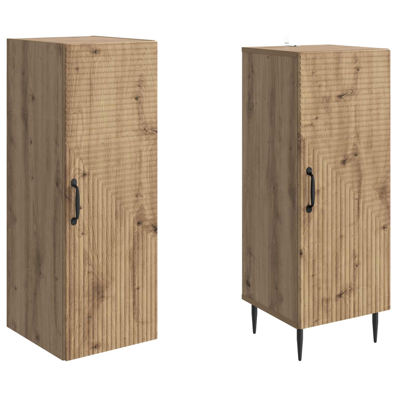 Schrankset 2 Stk. Artisan-Eiche Holzwerkstoff