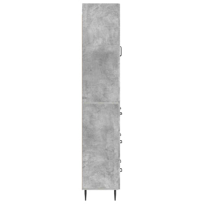 Schrankset 2 stk. 66 x 34,5 x 90 cm Holzwerkstoff Betongrau