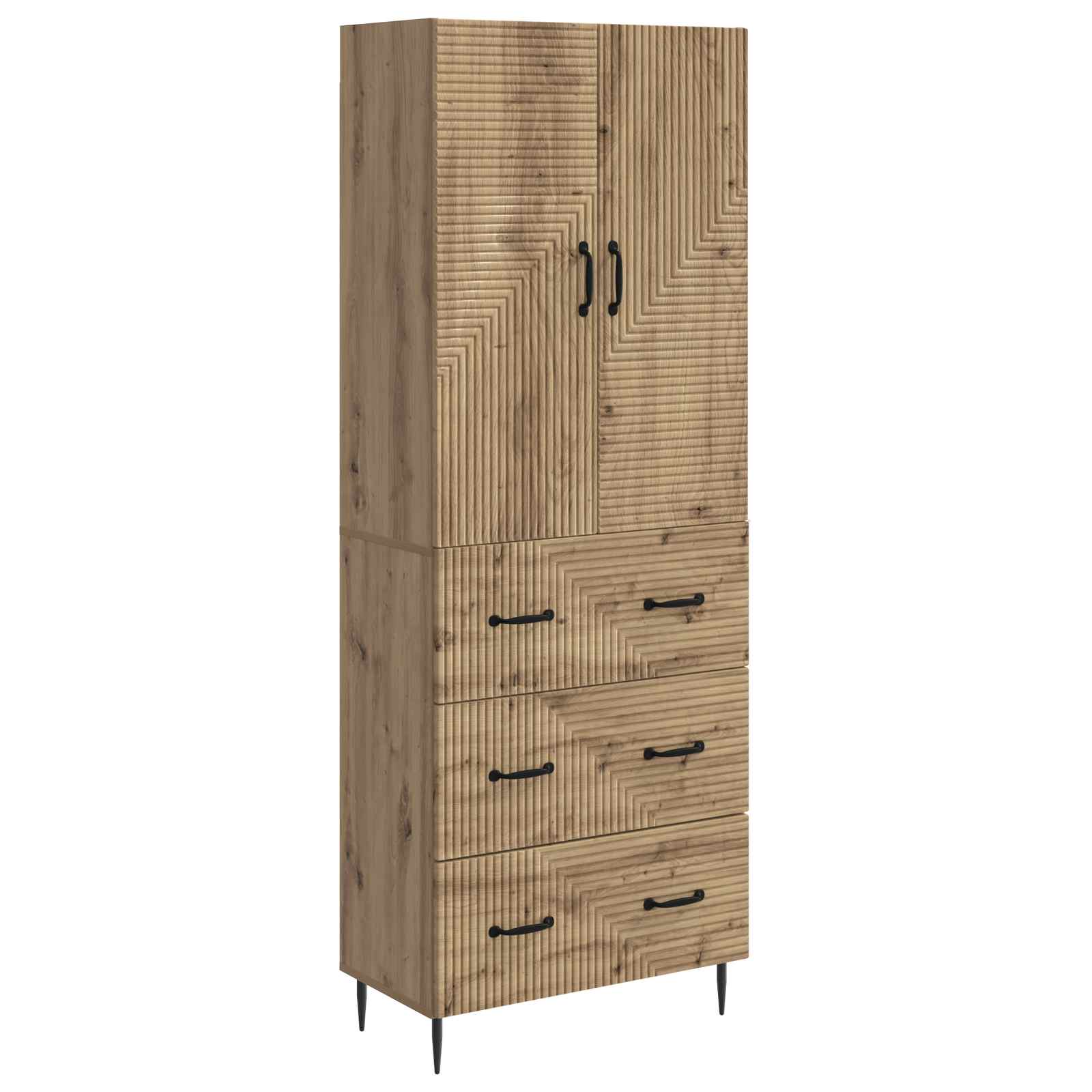Schrankset 2 Stk. 66 x 34,5 x 90 cm Holzwerkstoff Artisan-Eiche