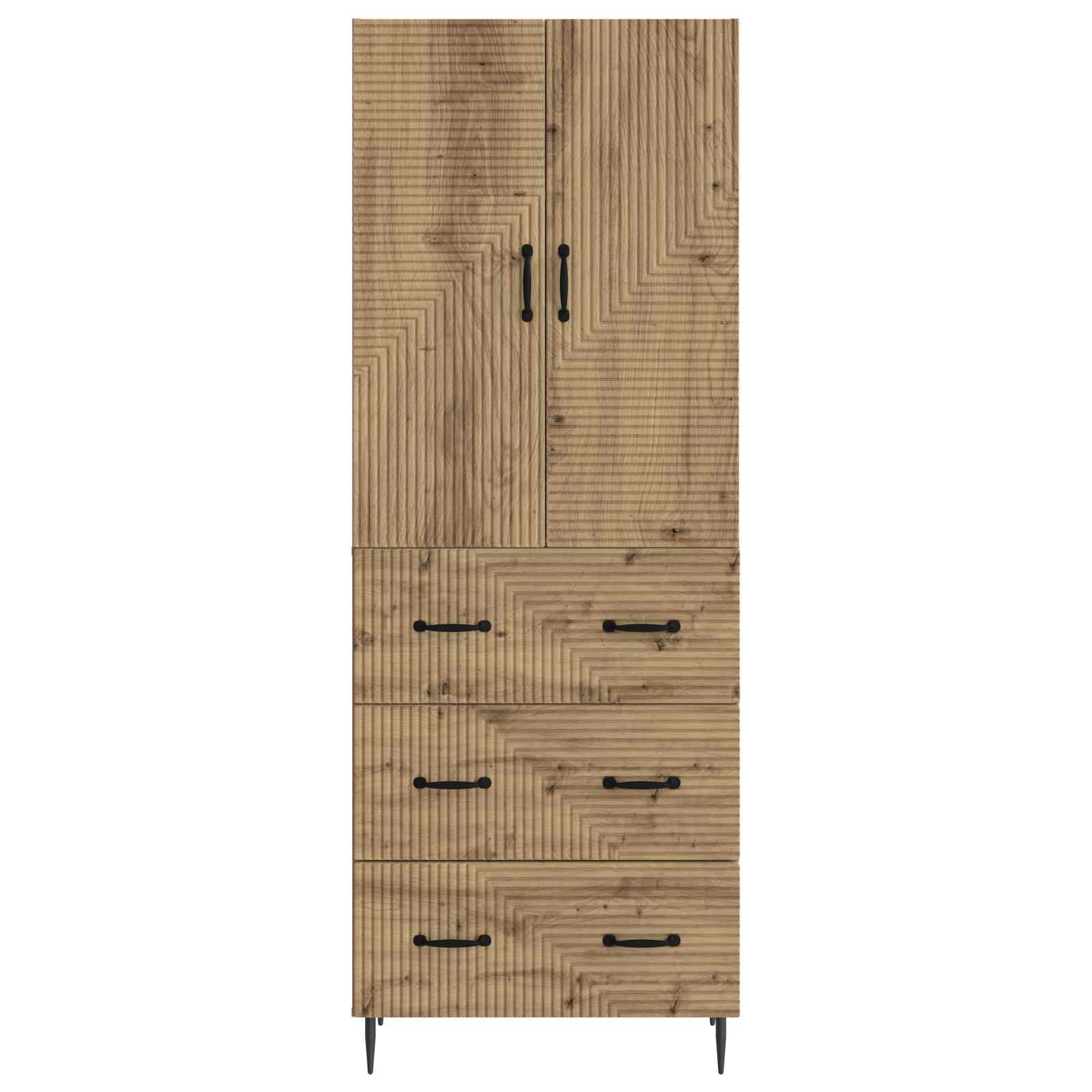 Schrankset 2 Stk. 66 x 34,5 x 90 cm Holzwerkstoff Artisan-Eiche
