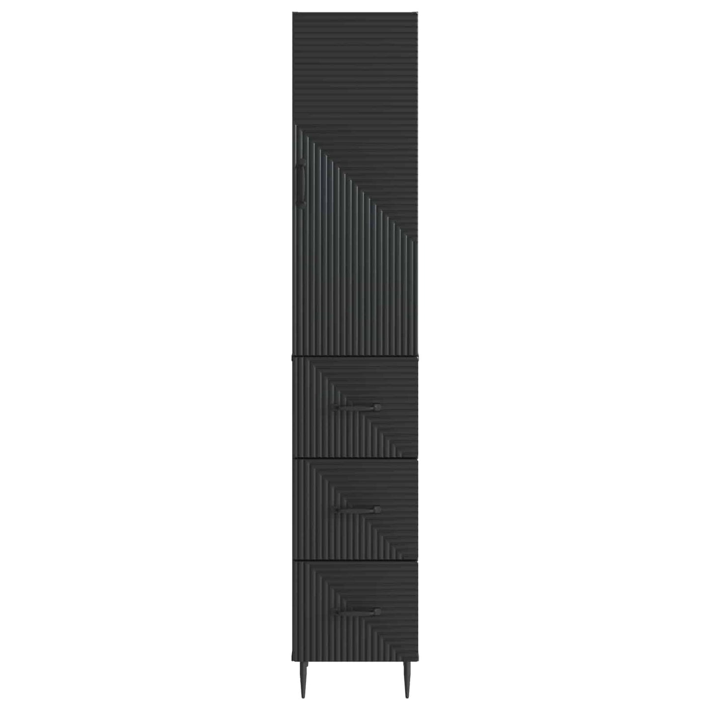 Schrankset 2 pcs Schwarz 33 x 34,5 x 90 cm Holzwerkstoff