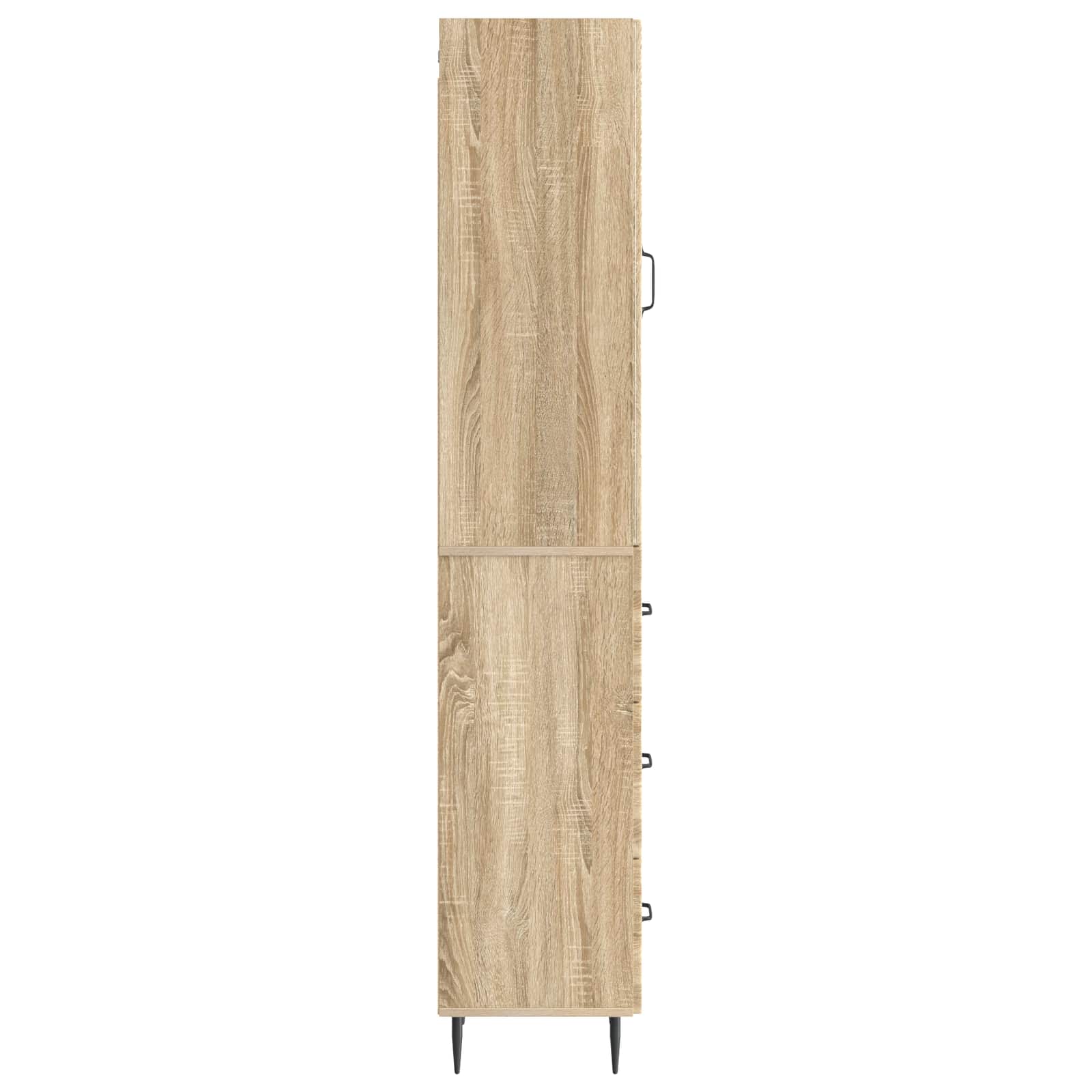 Schrankset 2 stk. 33 x 34,5 x 90 cm Holzwerkstoff Sonoma-Eiche