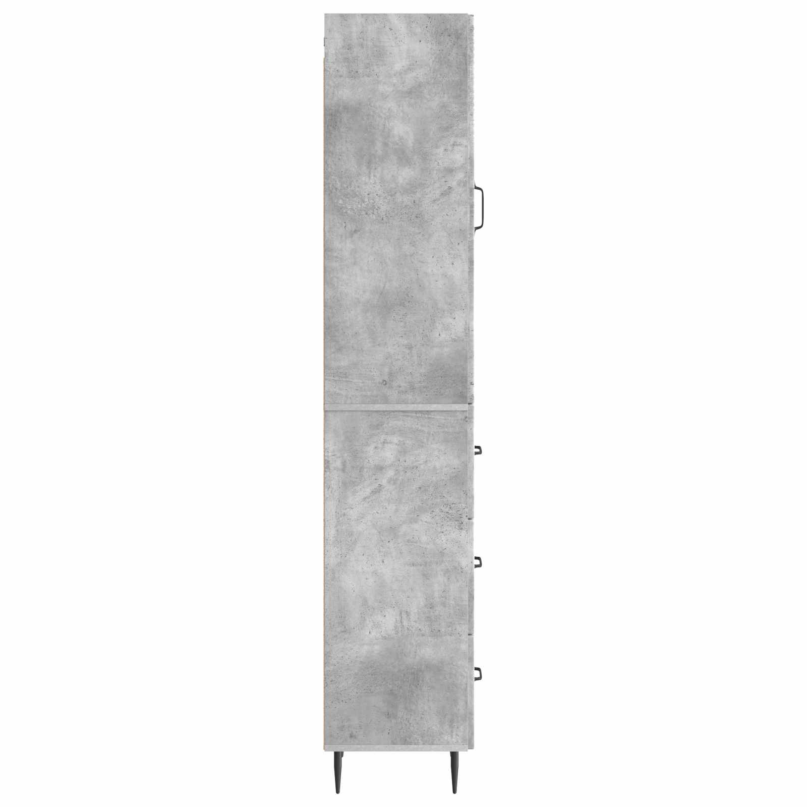 Schrankset 2 stk. 33 x 34,5 x 90 cm Holzwerkstoff Betongrau