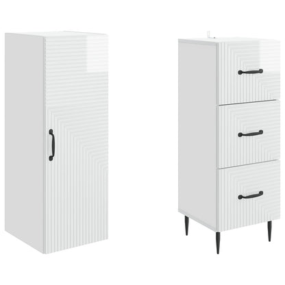Schrankset 2 stk. 33 x 34,5 x 90 cm Holzwerkstoff