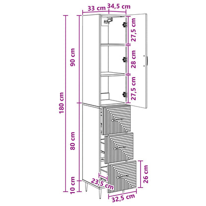 Schrankset 2 stk. 33 x 34,5 x 90 cm Holzwerkstoff