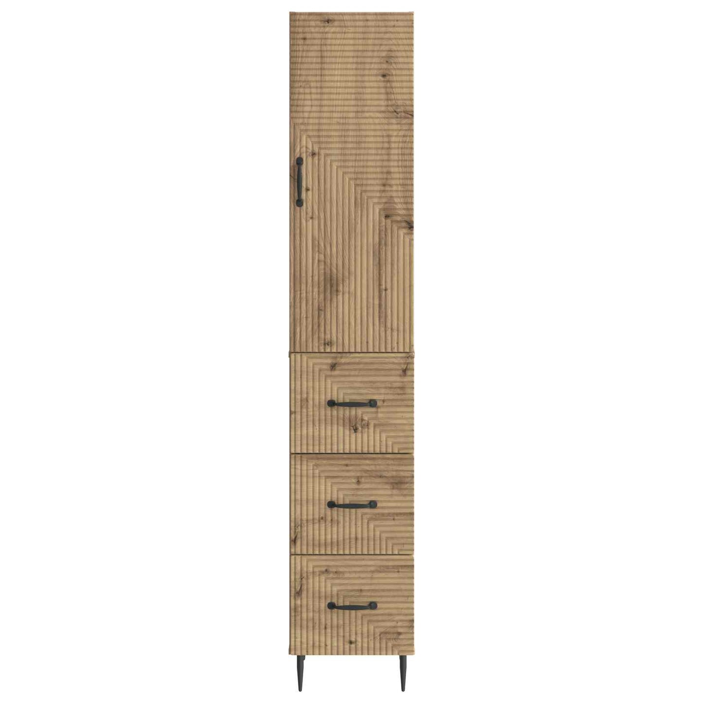 Schrankset 2 stk. 33 x 34,5 x 90 cm Holzwerkstoff Artisan-Eiche