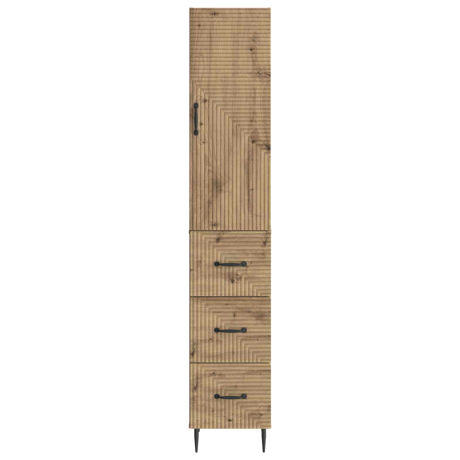 Schrankset 2 stk. 33 x 34,5 x 90 cm Holzwerkstoff Artisan-Eiche