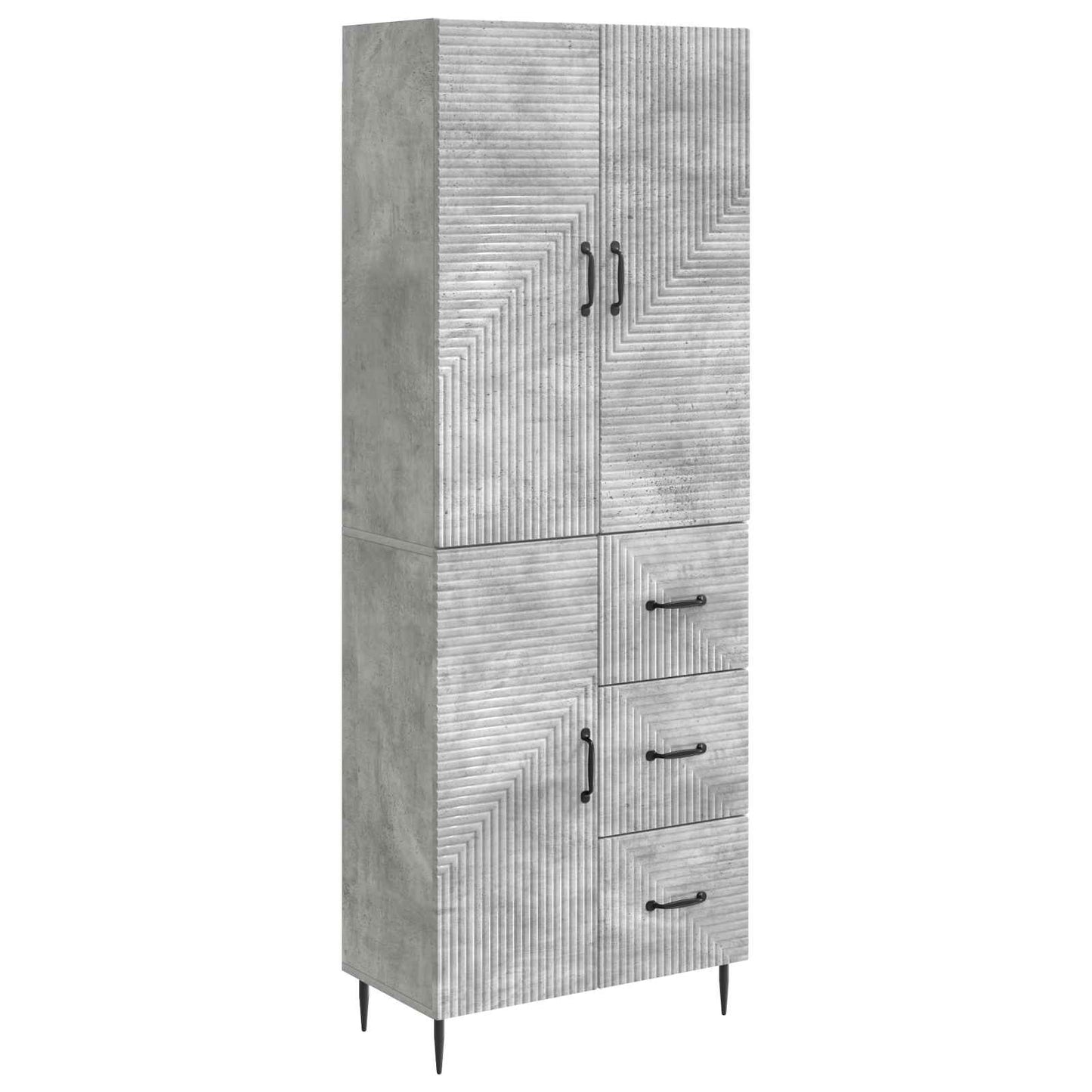 Schrankset 2 pcs Betongrau 66 x 34,5 x 89,5 cm Holzwerkstoff