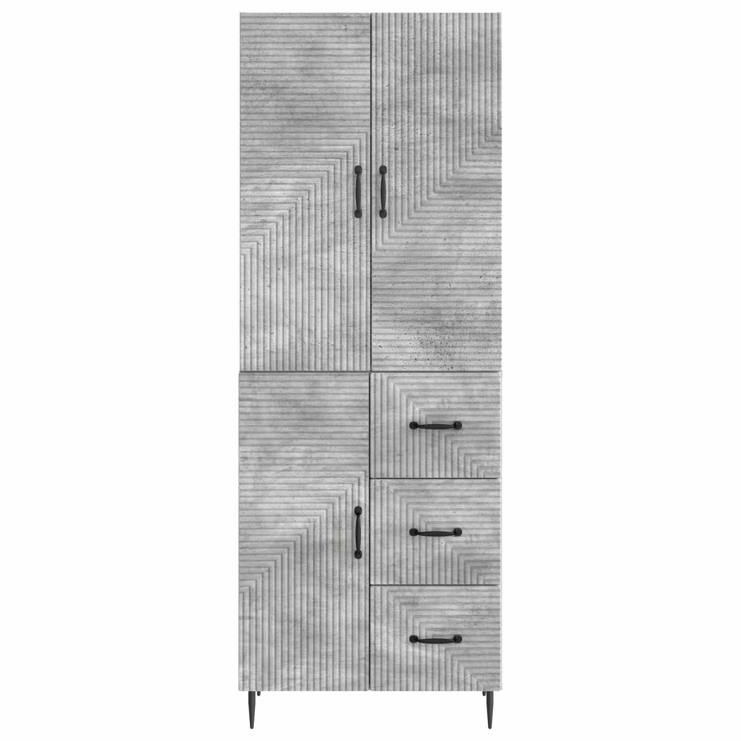 Schrankset 2 pcs Betongrau 66 x 34,5 x 89,5 cm Holzwerkstoff