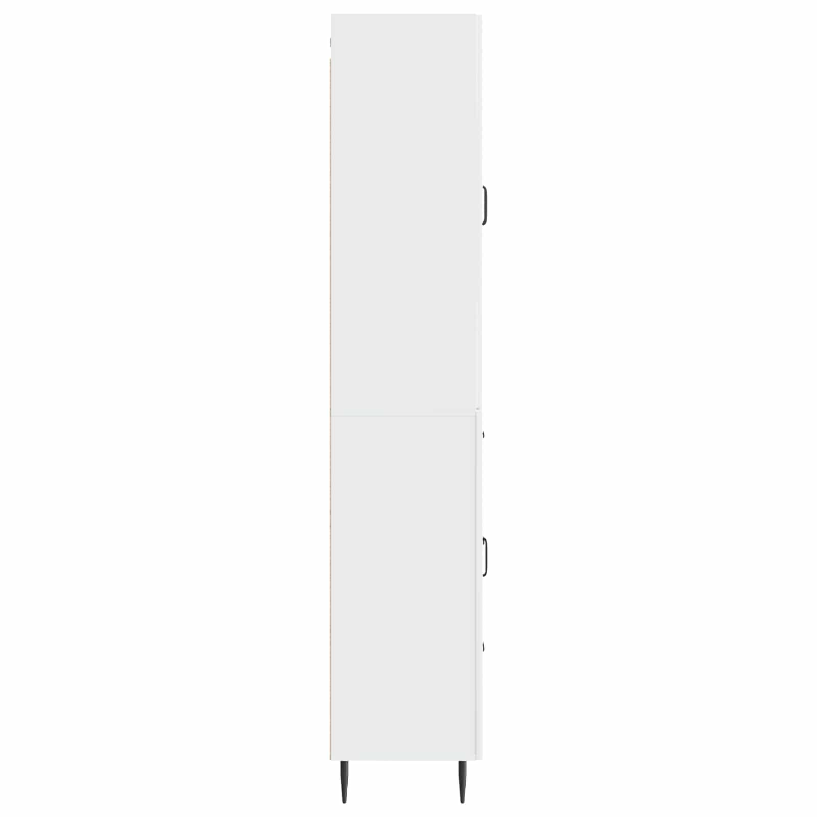 Schrankset 2 pcs Hochglanz Weiß 66 x 34,5 x 89,5 cm