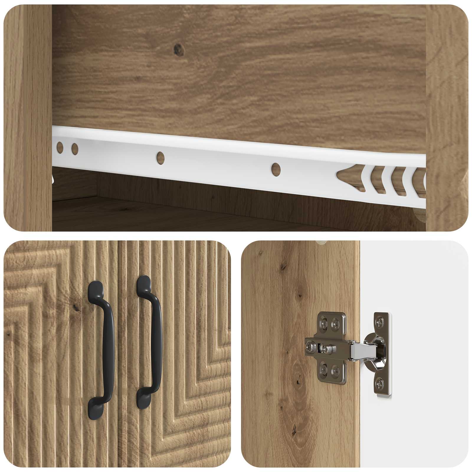 Schrankset 2 stk. Artisan-Eiche Holzwerkstoff