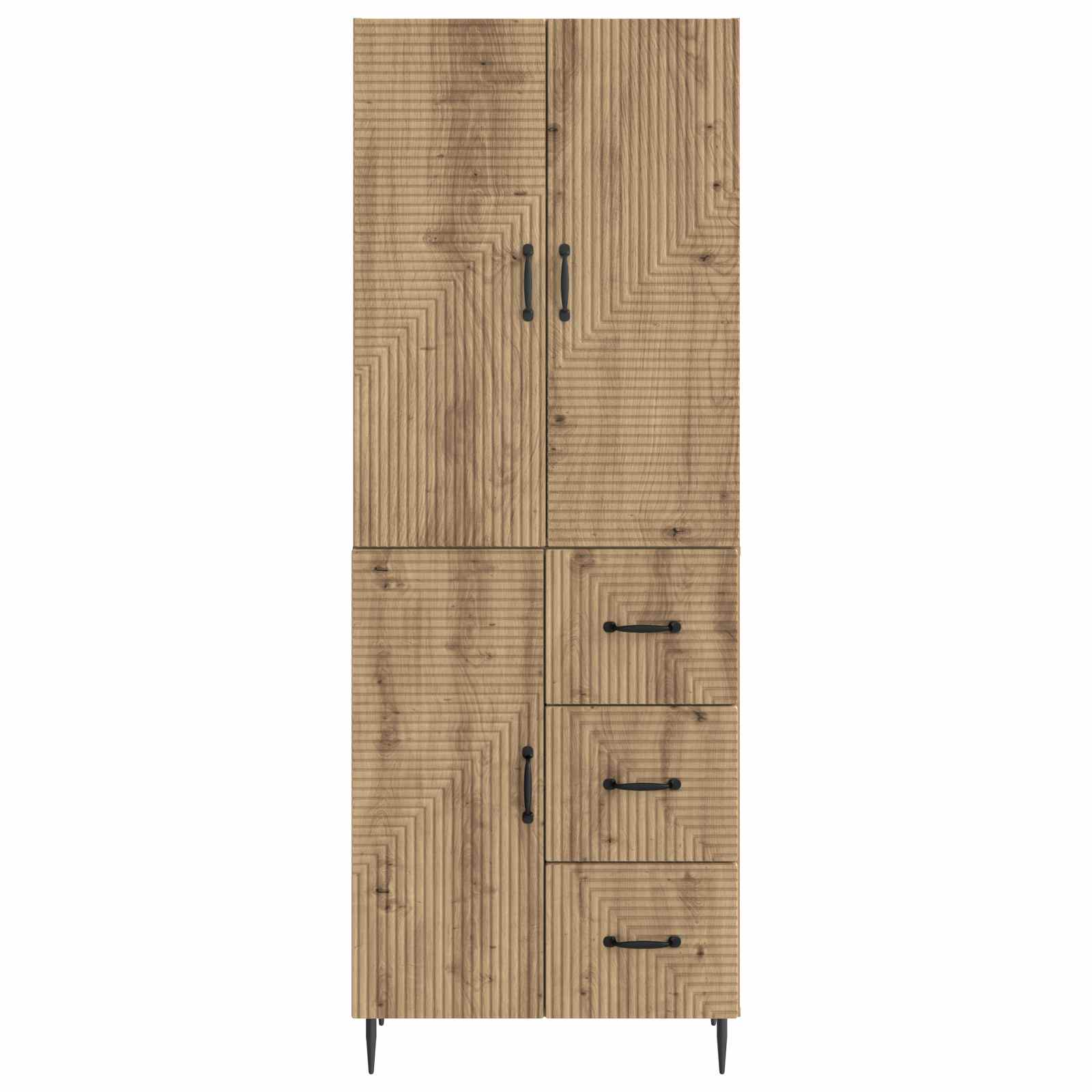 Schrankset 2 stk. Artisan-Eiche Holzwerkstoff