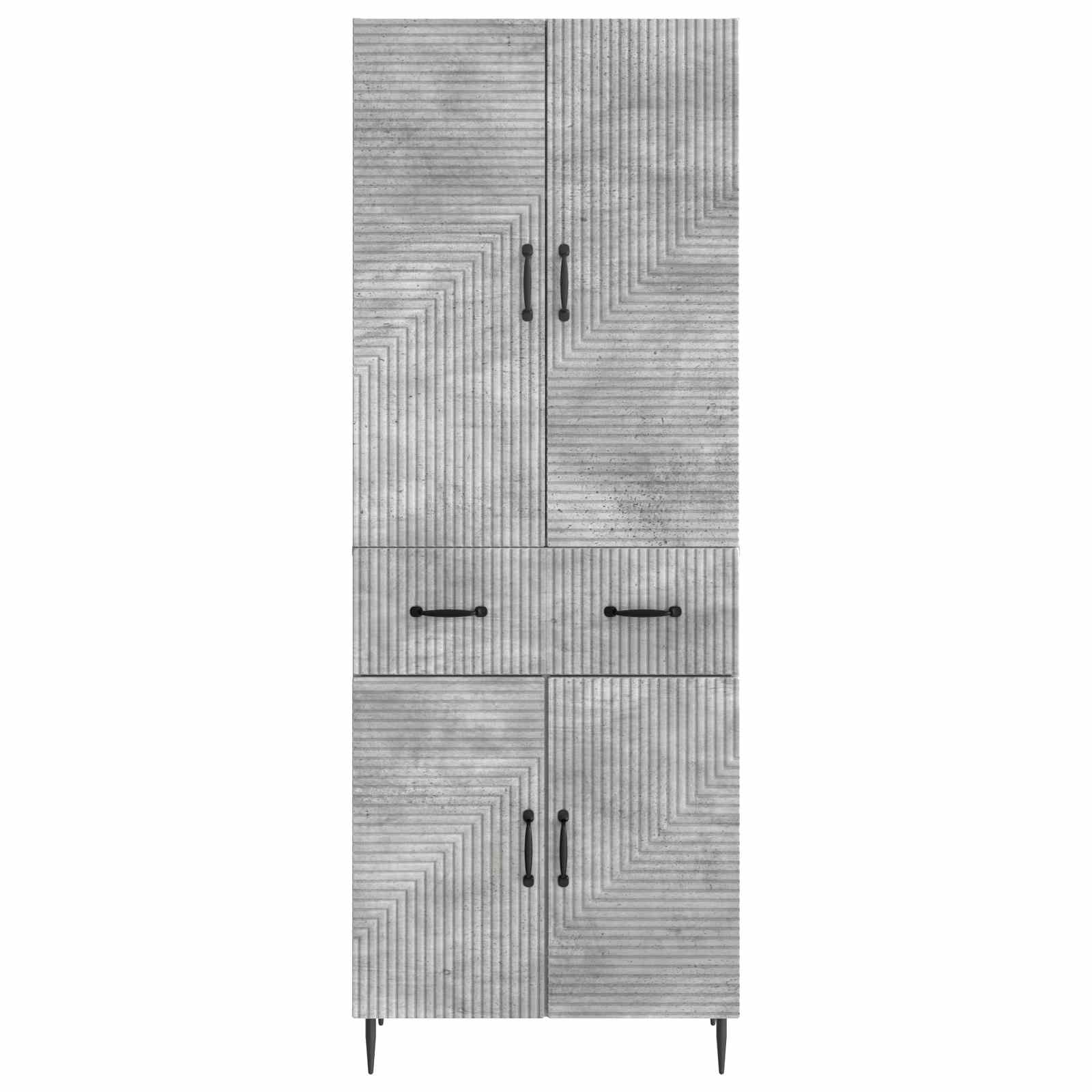 Schrankset 2 pcs Betongrau 66 x 34,5 x 89,5 cm Holzwerkstoff