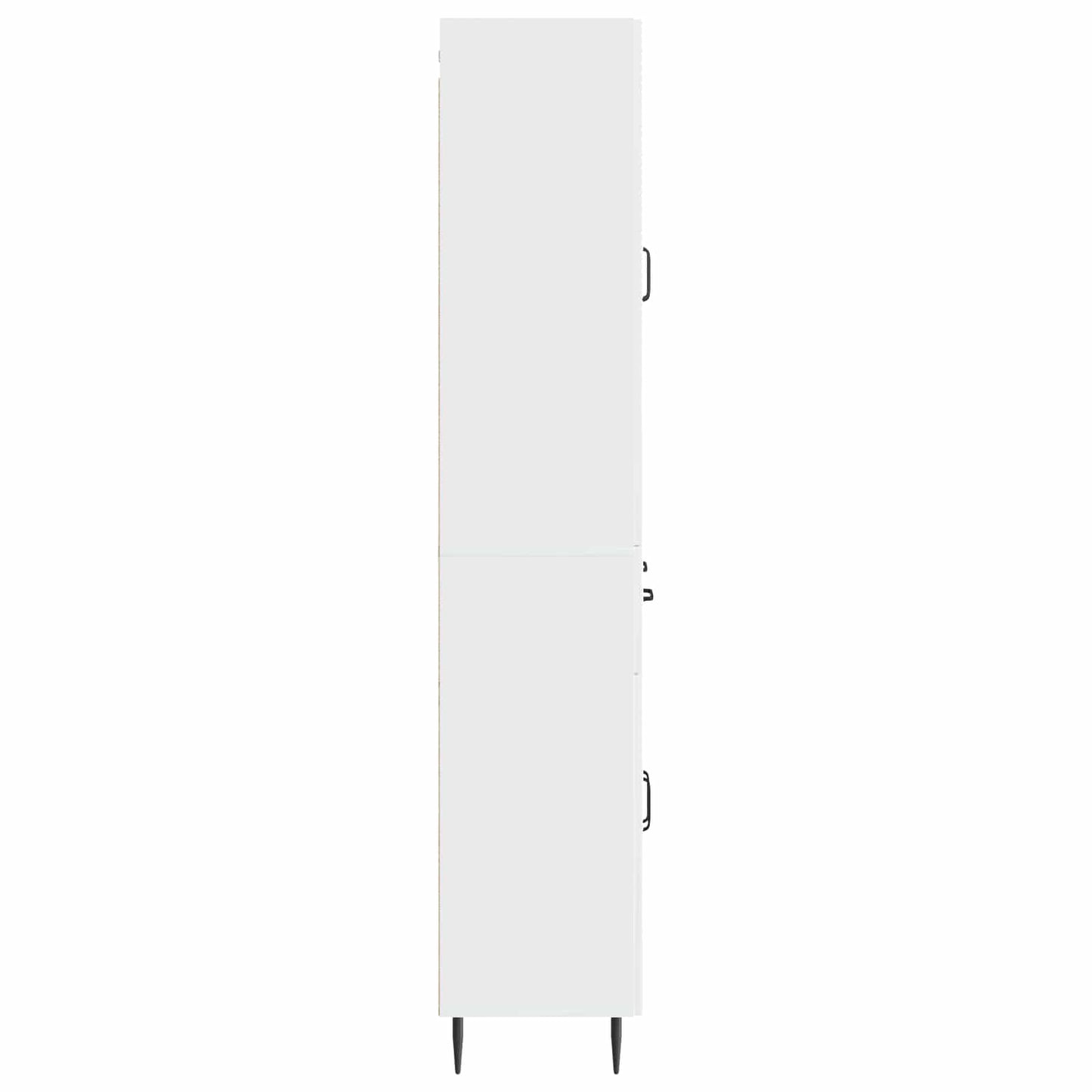 Schrankset 2 pcs Hochglanz Weiß 66 x 34,5 x 89,5 cm