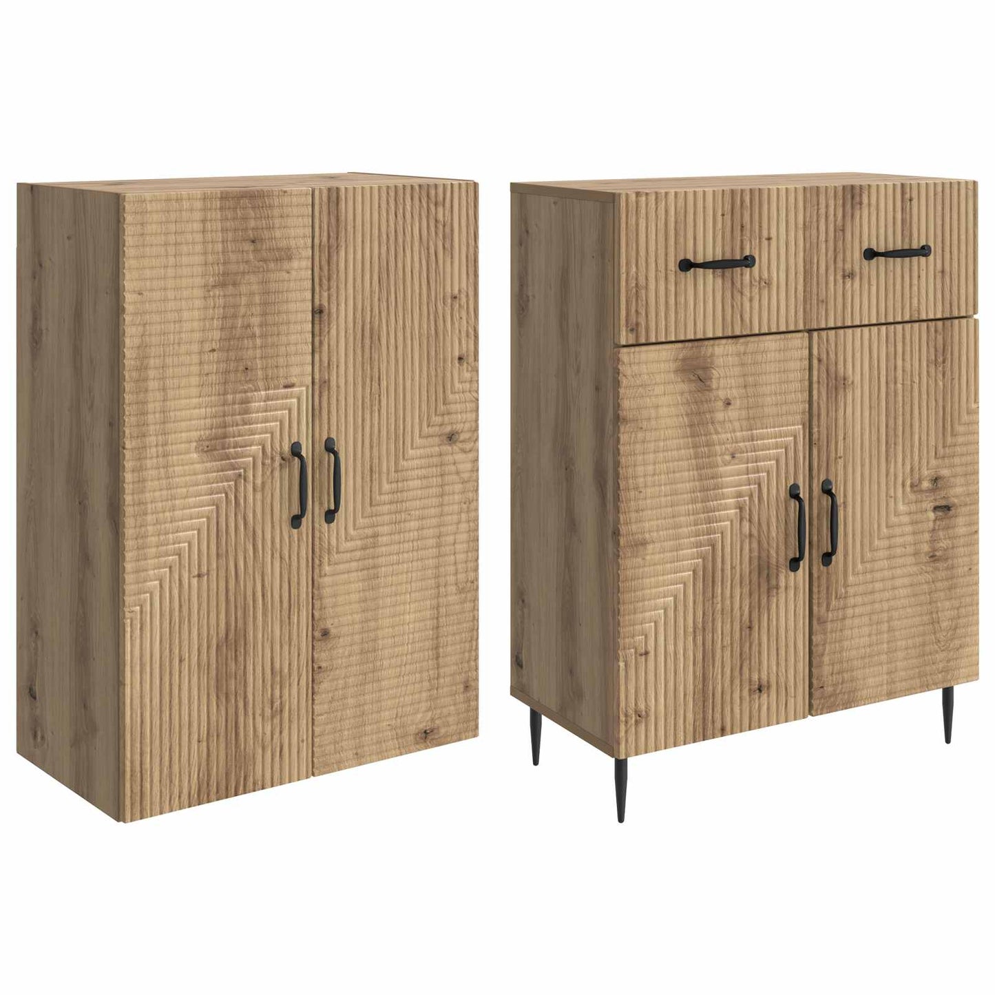 Schrankset 2 Stk. Artisan-Eiche Holzwerkstoff