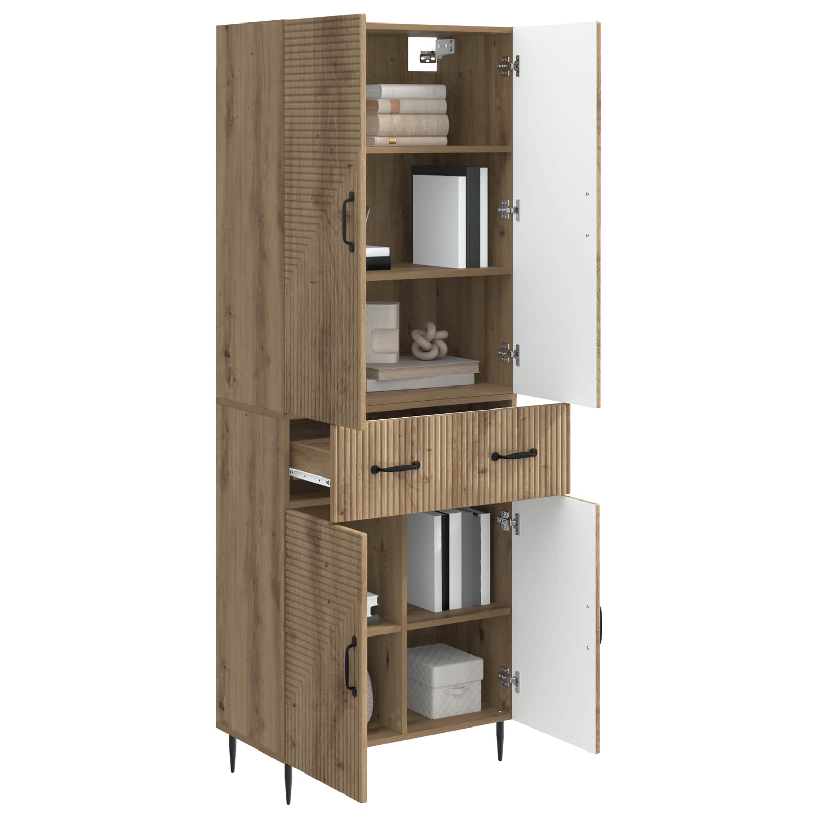 Schrankset 2 Stk. Artisan-Eiche Holzwerkstoff