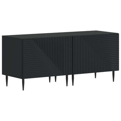 3-teiliges LED TV Regal Schwarz Holzwerkstoff
