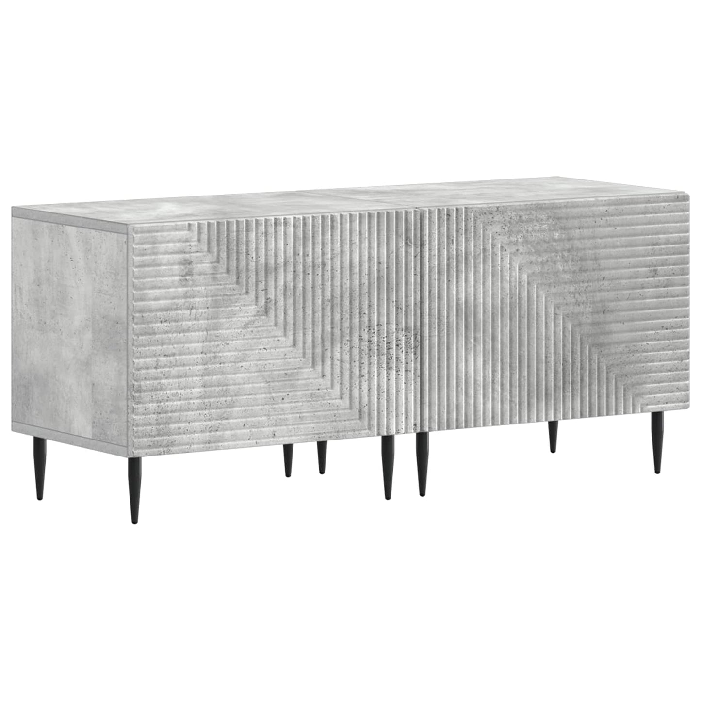 3-teiliges LED TV Regal Betongrau Holzwerkstoff