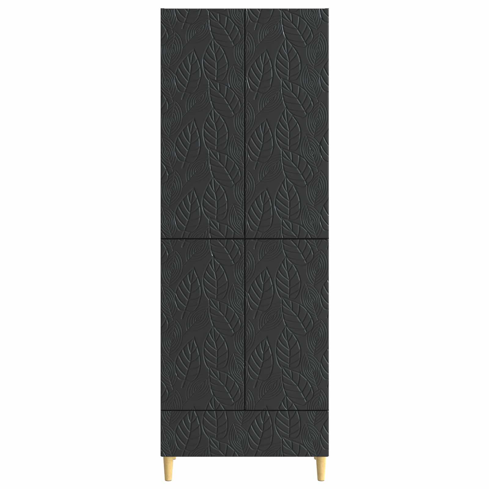 Schrankset 2 stk. Schwarz Holzwerkstoff