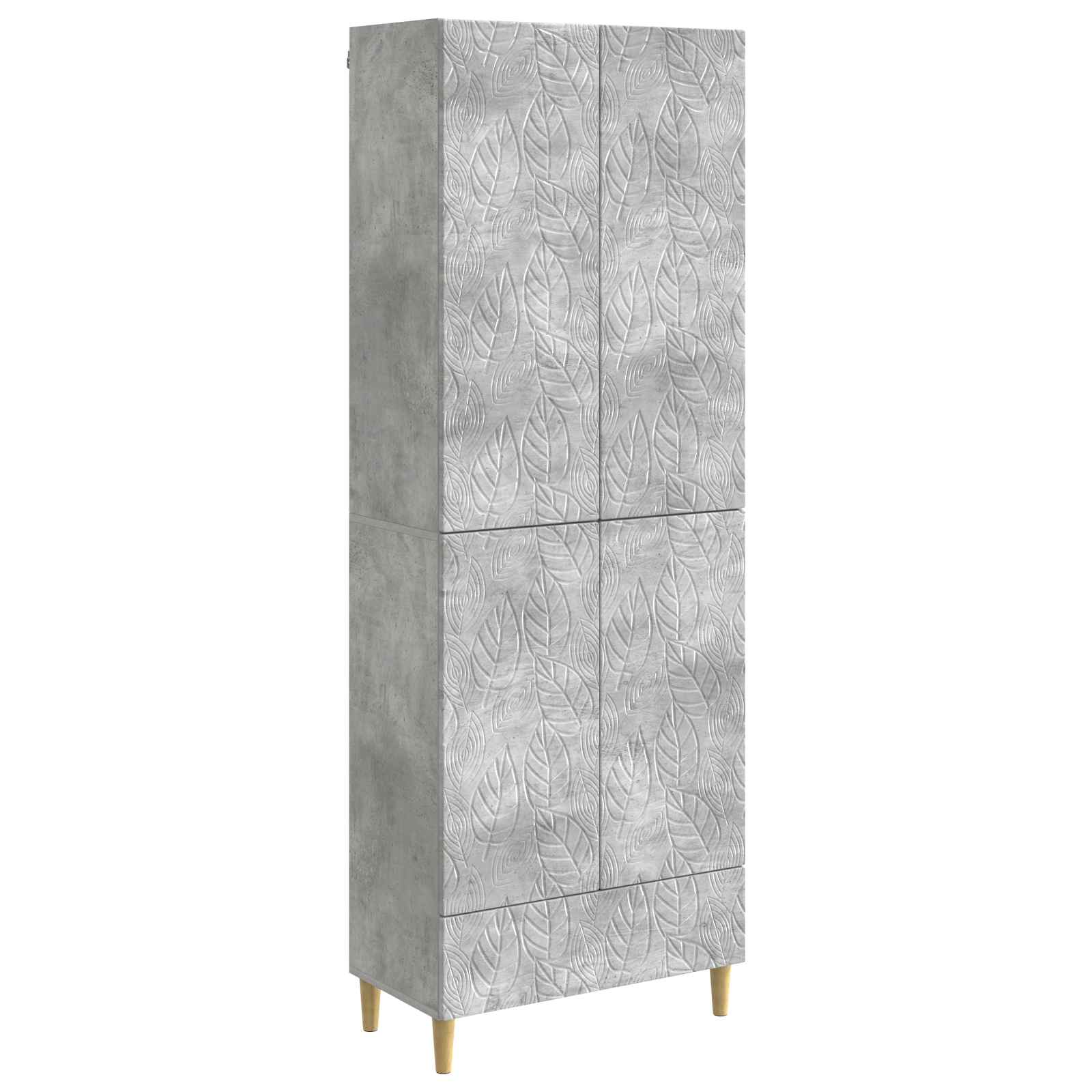 Schrankset 2 pcs Betongrau Holzwerkstoff