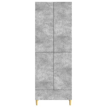 Schrankset 2 stk. Betongrau Holzwerkstoff