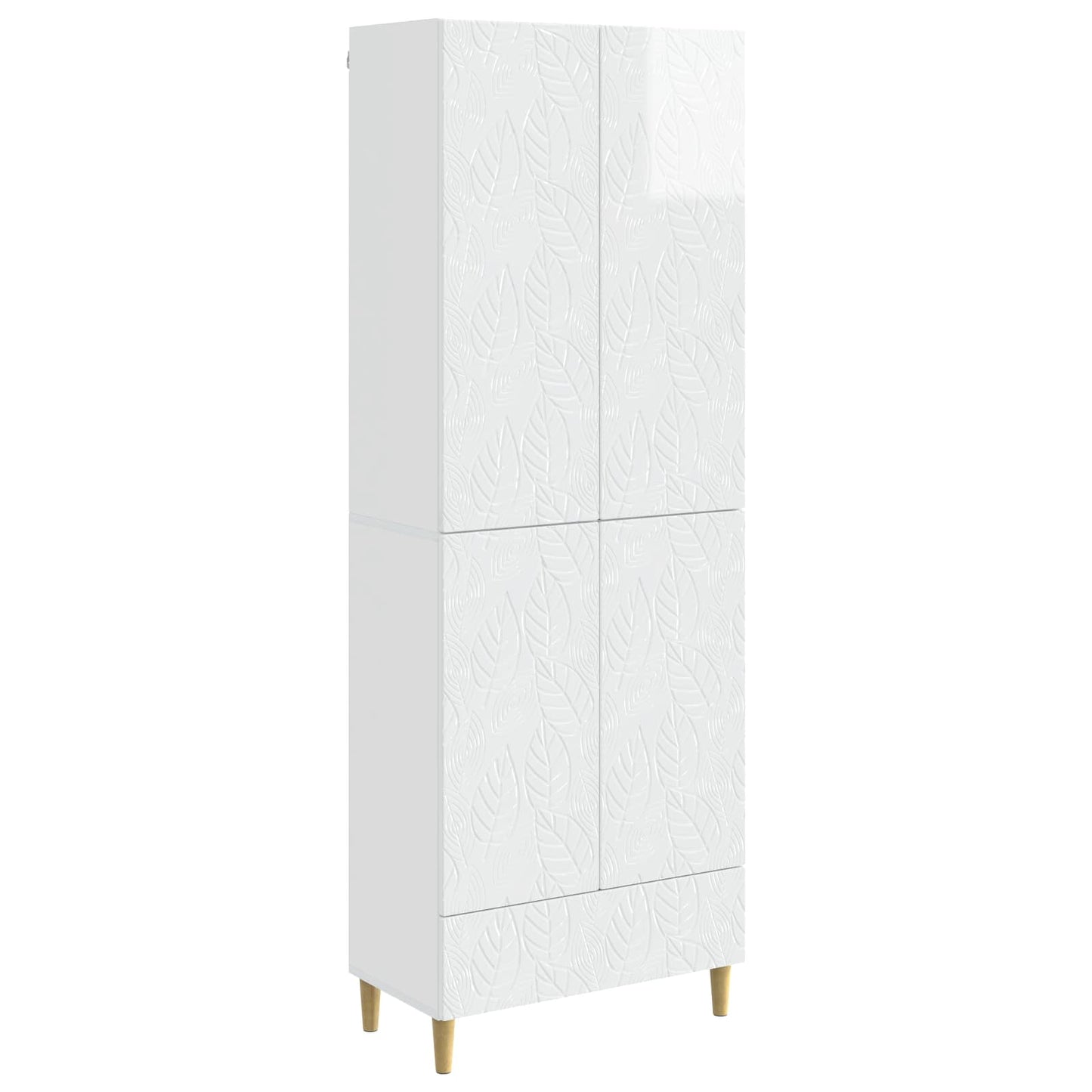Schrankset 2 pcs Hochglanz Weiß Holzwerkstoff