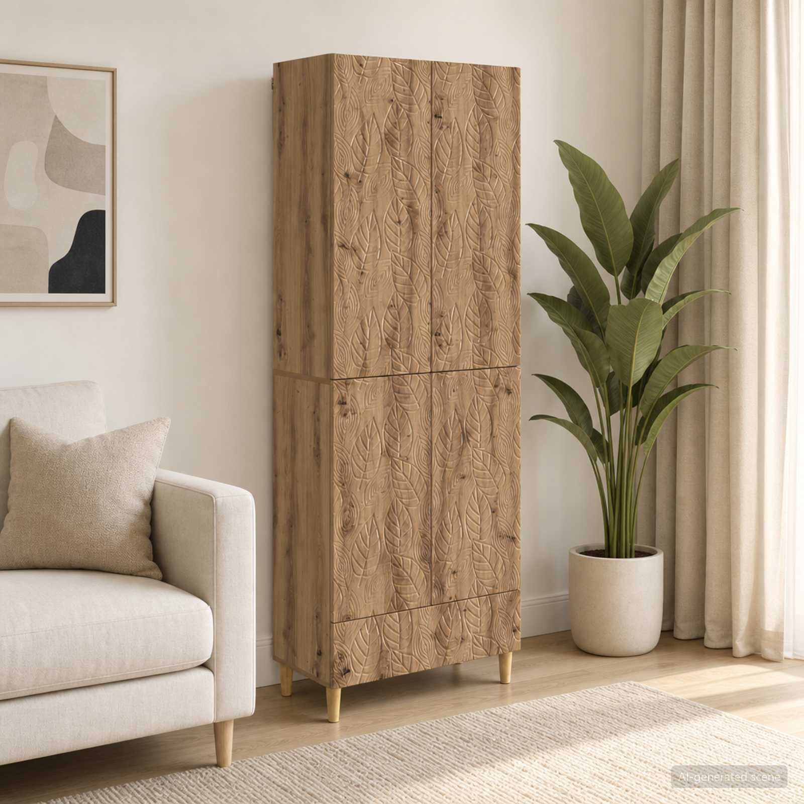 Schrankset 2 Stk. Artisan-Eiche Holzwerkstoff