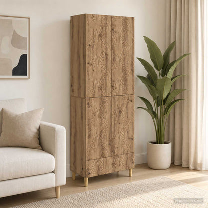 Schrankset 2 stk. Artisan-Eiche Holzwerkstoff