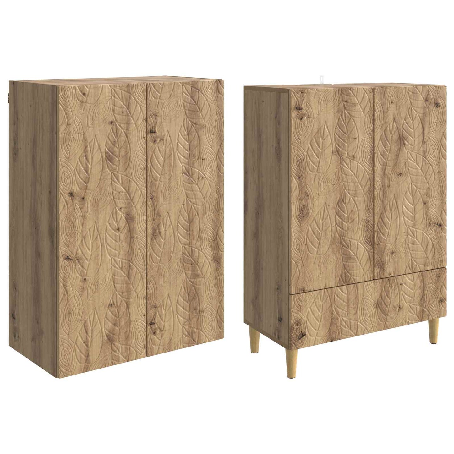 Schrankset 2 Stk. Artisan-Eiche Holzwerkstoff