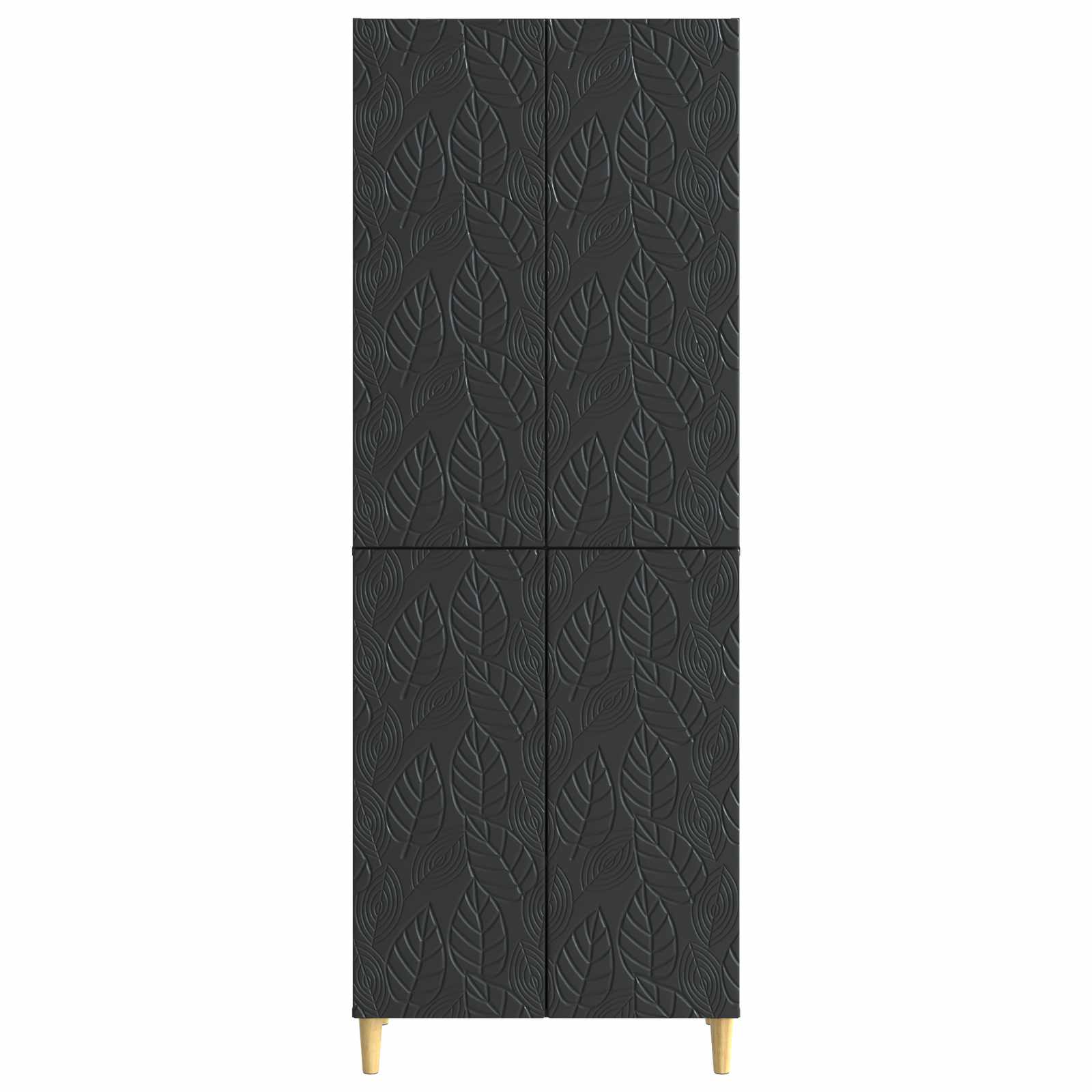 Schrankset 2 pcs Schwarz Holzwerkstoff