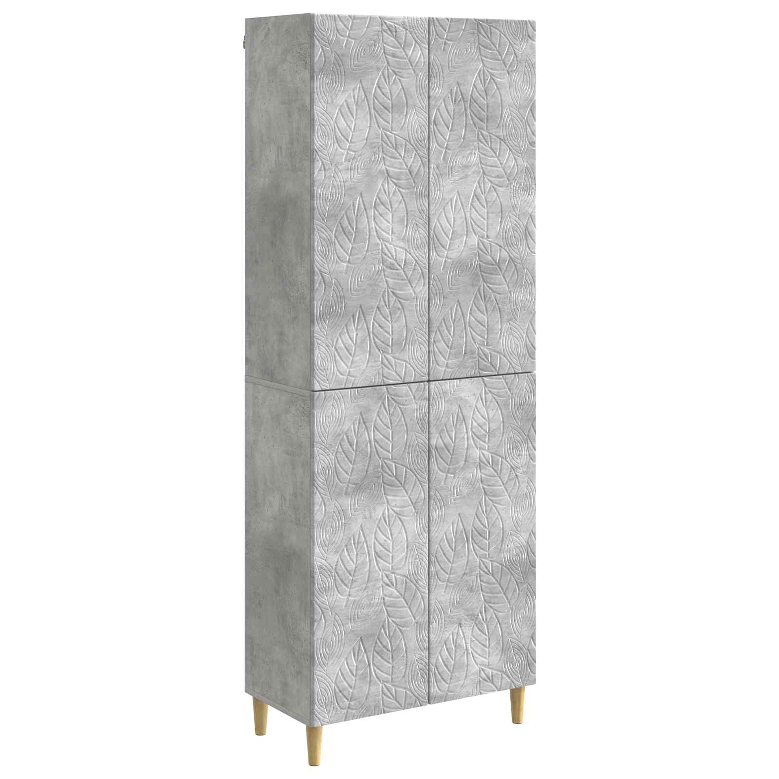 Schrankset 2 pcs Betongrau Holzwerkstoff