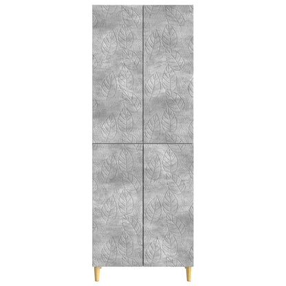 Schrankset 2 stk. Betongrau Holzwerkstoff