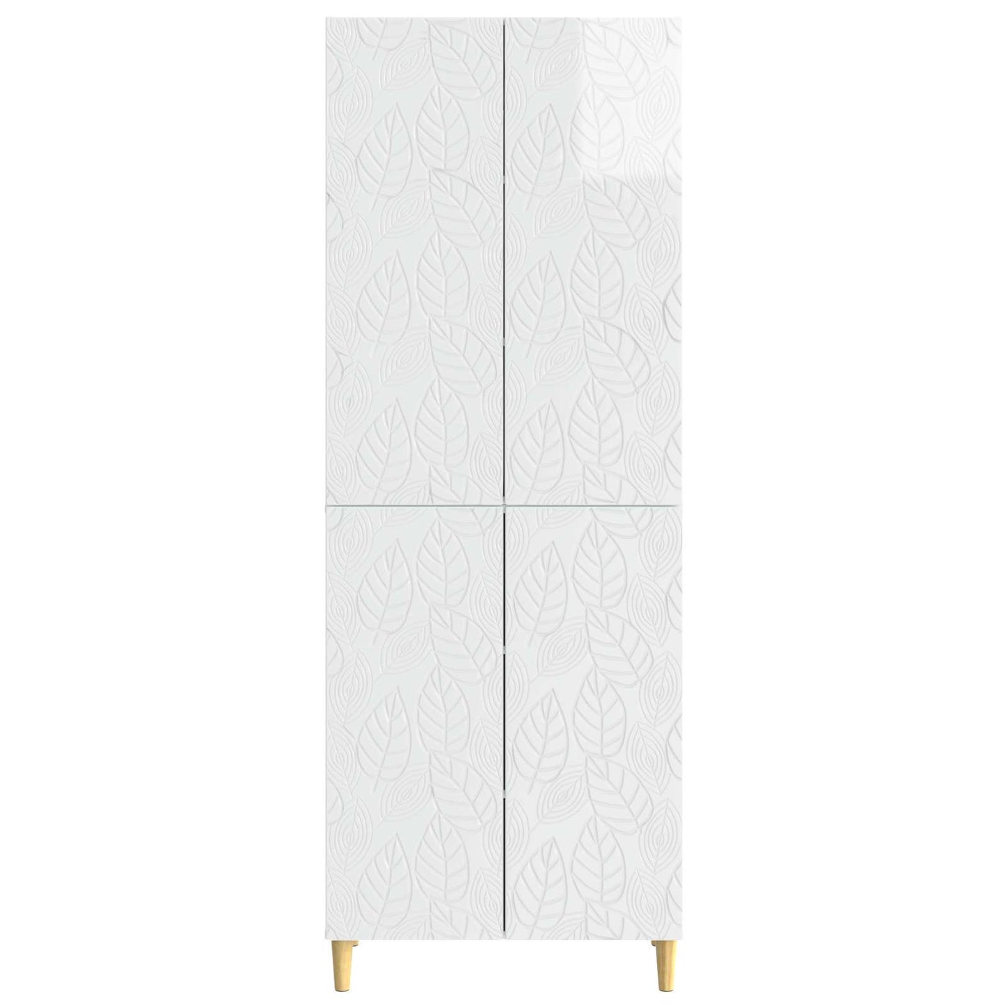 Schrankset 2 pcs Hochglanz Weiß Holzwerkstoff