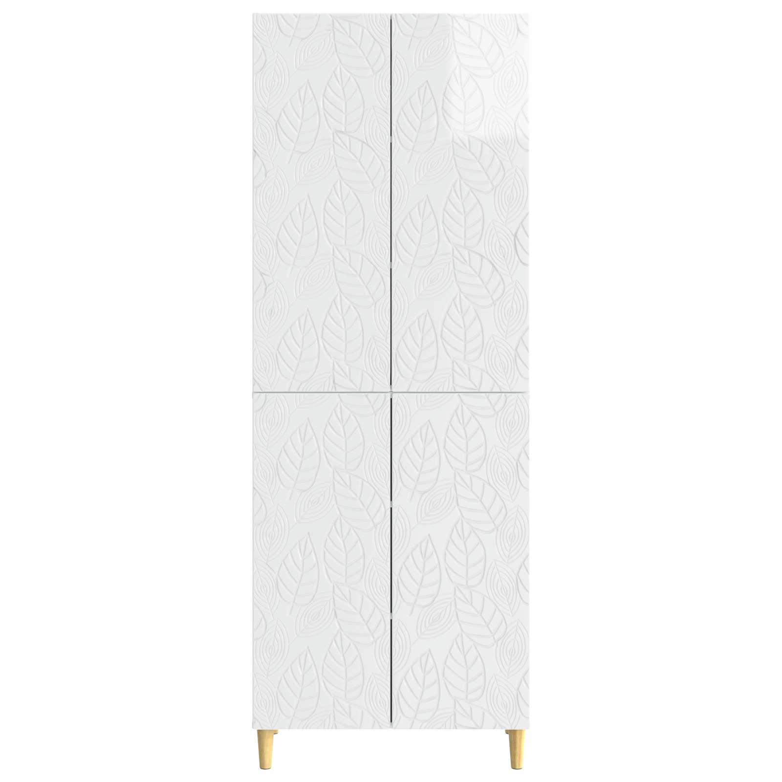 Schrankset 2 pcs Hochglanz Weiß Holzwerkstoff