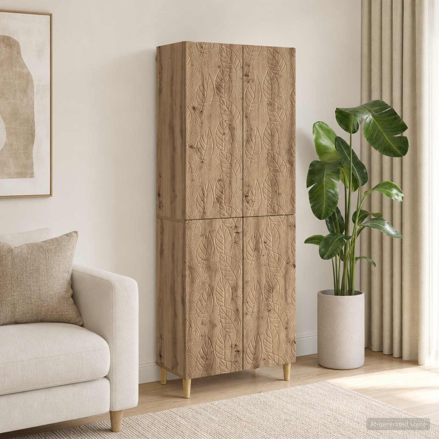Schrankset 2 stk. Artisan-Eiche Holzwerkstoff