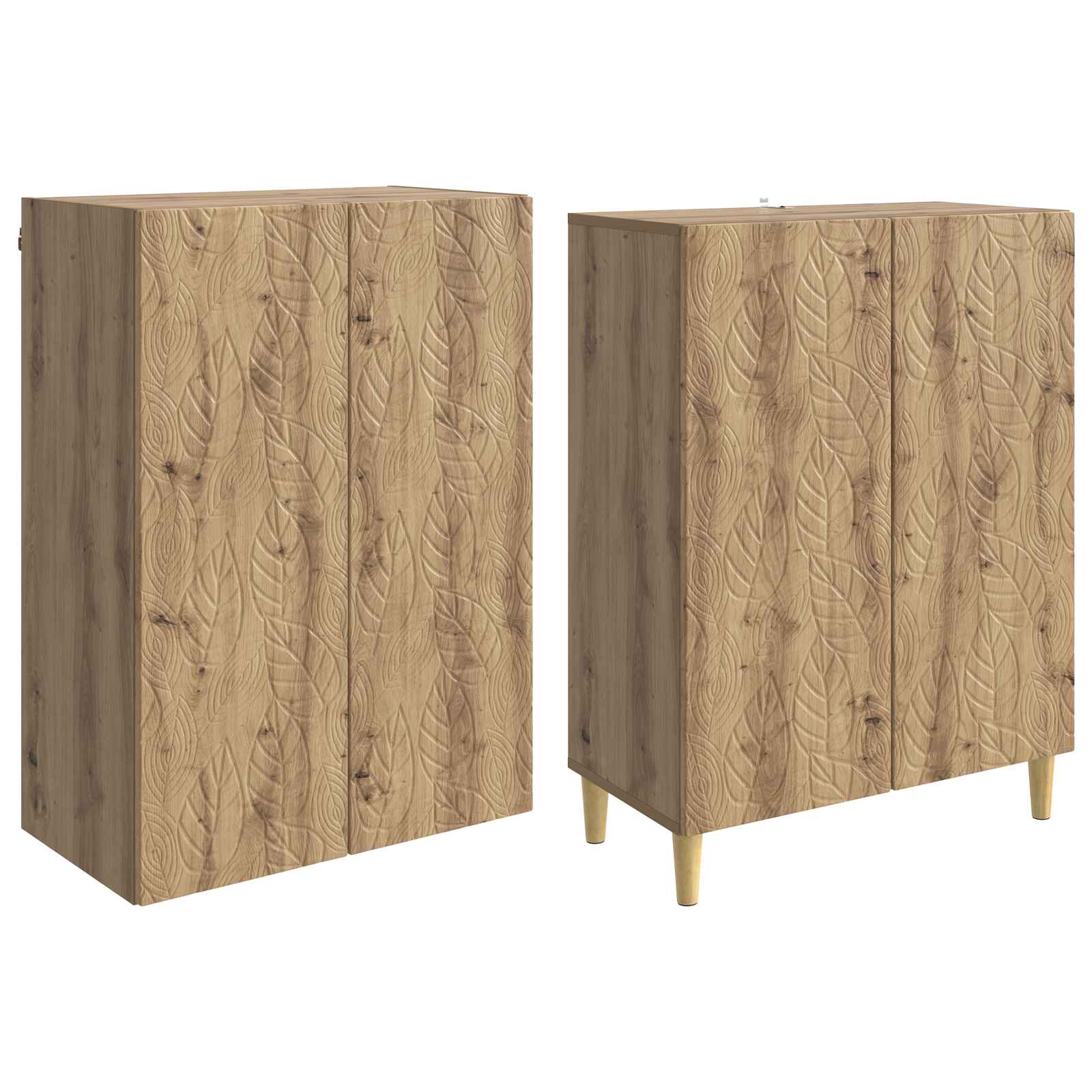 Schrankset 2 stk. Artisan-Eiche Holzwerkstoff