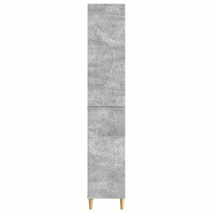 Schrankset 2 stk. Betongrau Holzwerkstoff