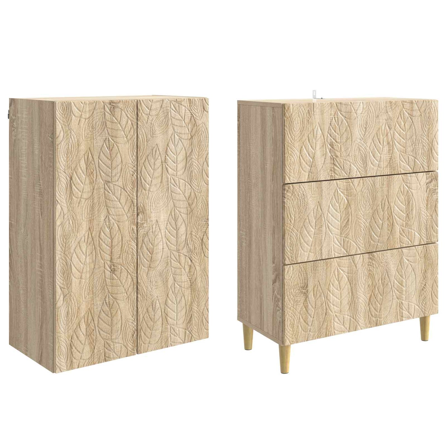 Schrankset 2 pcs Sonoma-Eiche 66 x 34,5 x 90 cm Holzwerkstoff