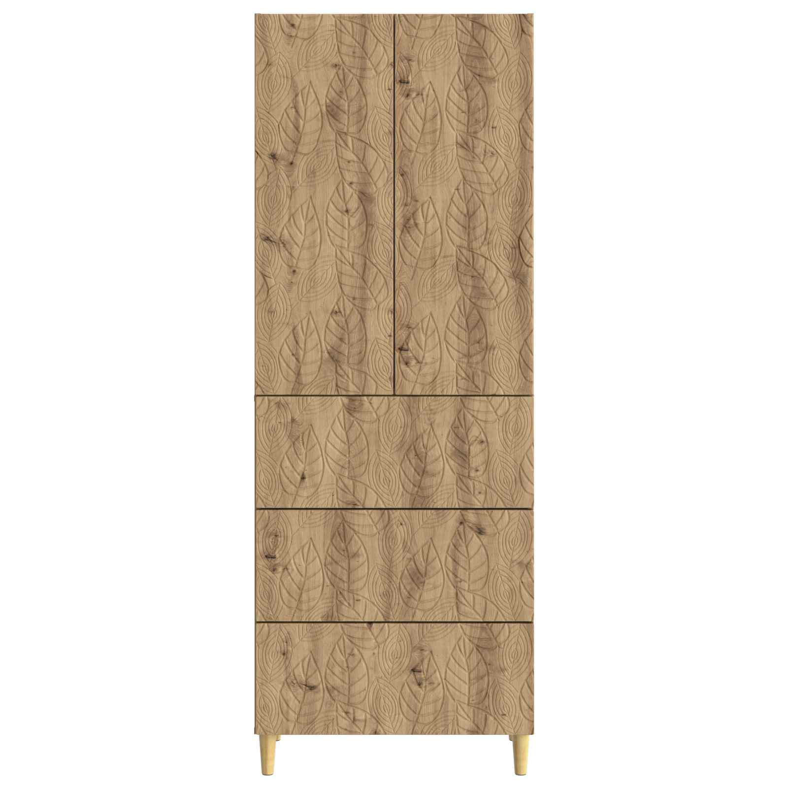Schrankset 2 stk. 66 x 34,5 x 90 cm Holzwerkstoff Artisan-Eiche