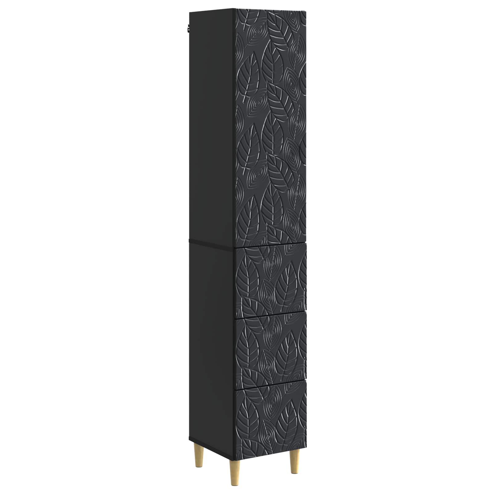 Schrankset 2 stk. 33 x 34,5 x 90 cm Holzwerkstoff Schwarz