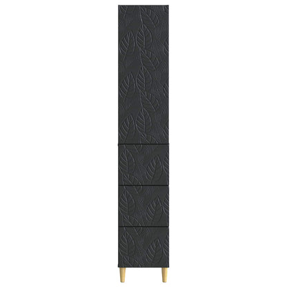 Schrankset 2 stk. 33 x 34,5 x 90 cm Holzwerkstoff Schwarz