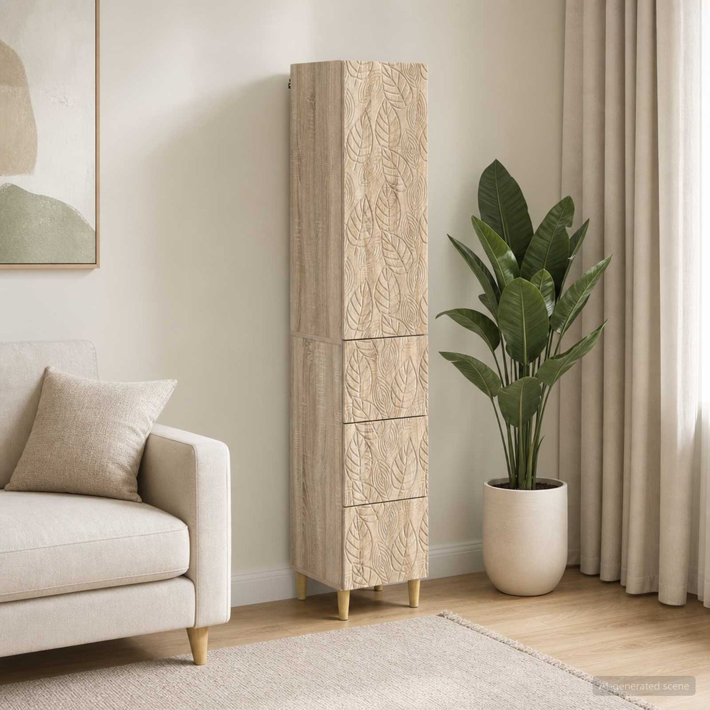 Schrankset 2 stk. 33 x 34,5 x 90 cm Holzwerkstoff Sonoma-Eiche