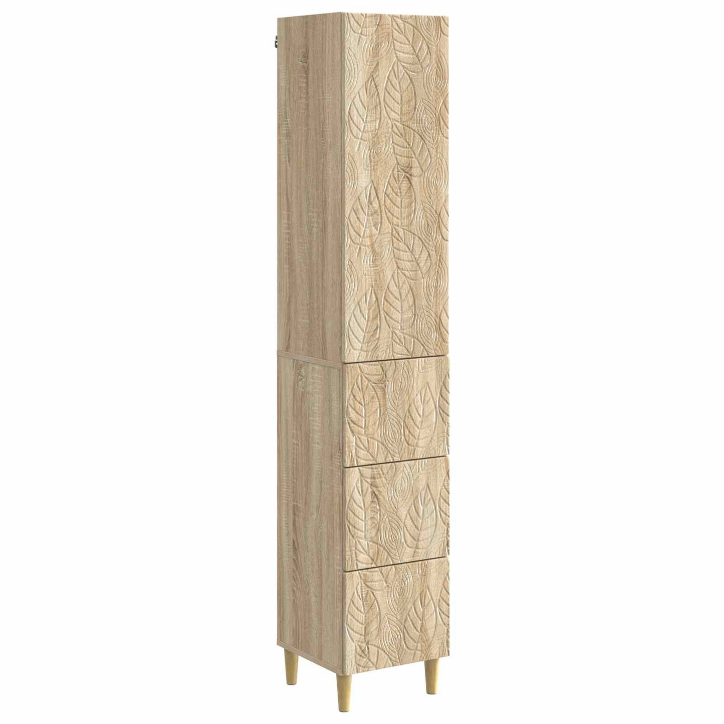 Schrankset 2 stk. 33 x 34,5 x 90 cm Holzwerkstoff Sonoma-Eiche