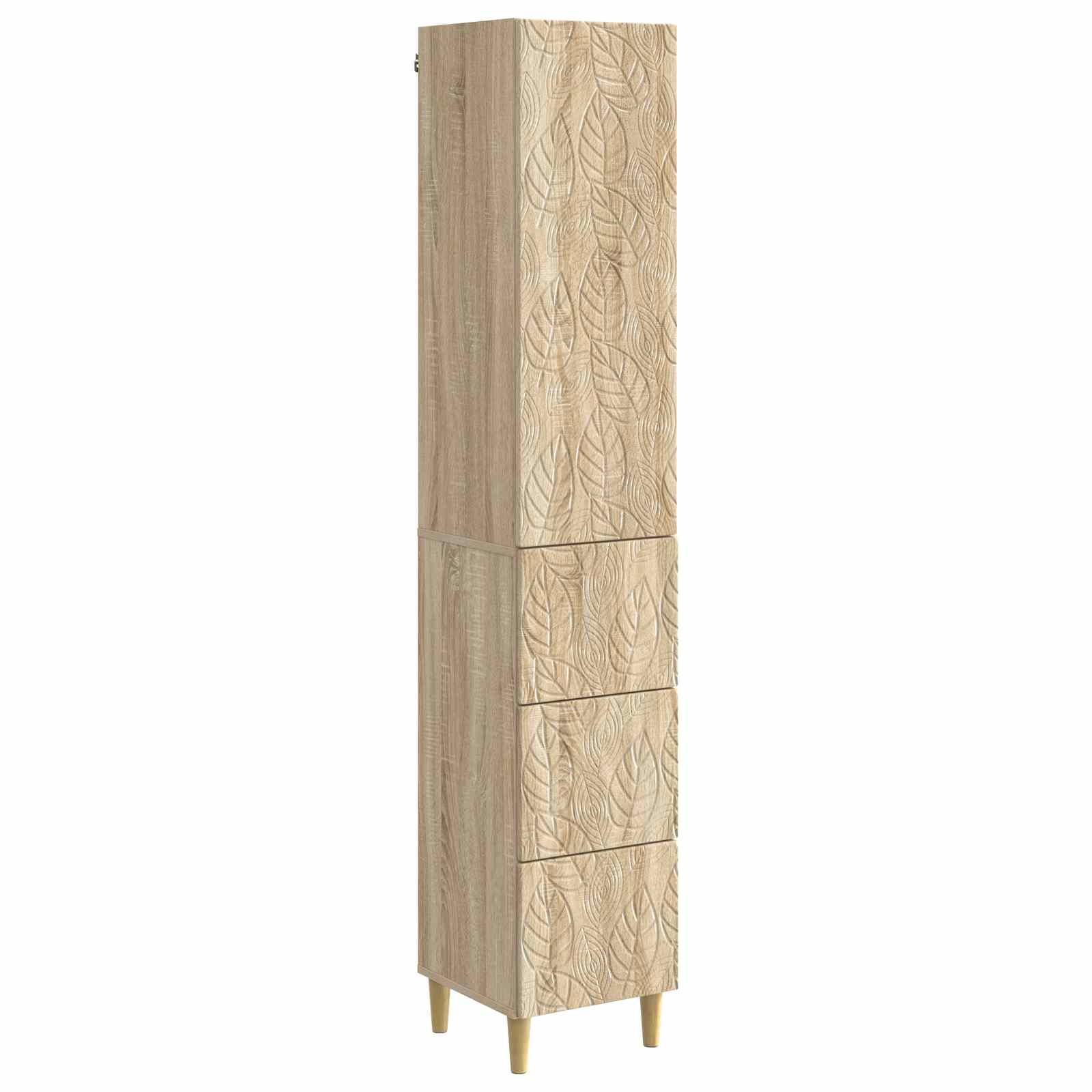 Schrankset 2 stk. 33 x 34,5 x 90 cm Holzwerkstoff Sonoma-Eiche