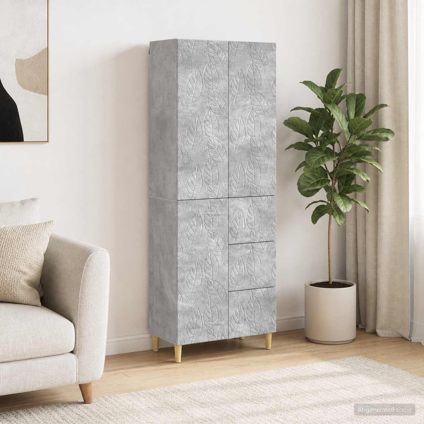 2 pcs Betongrau