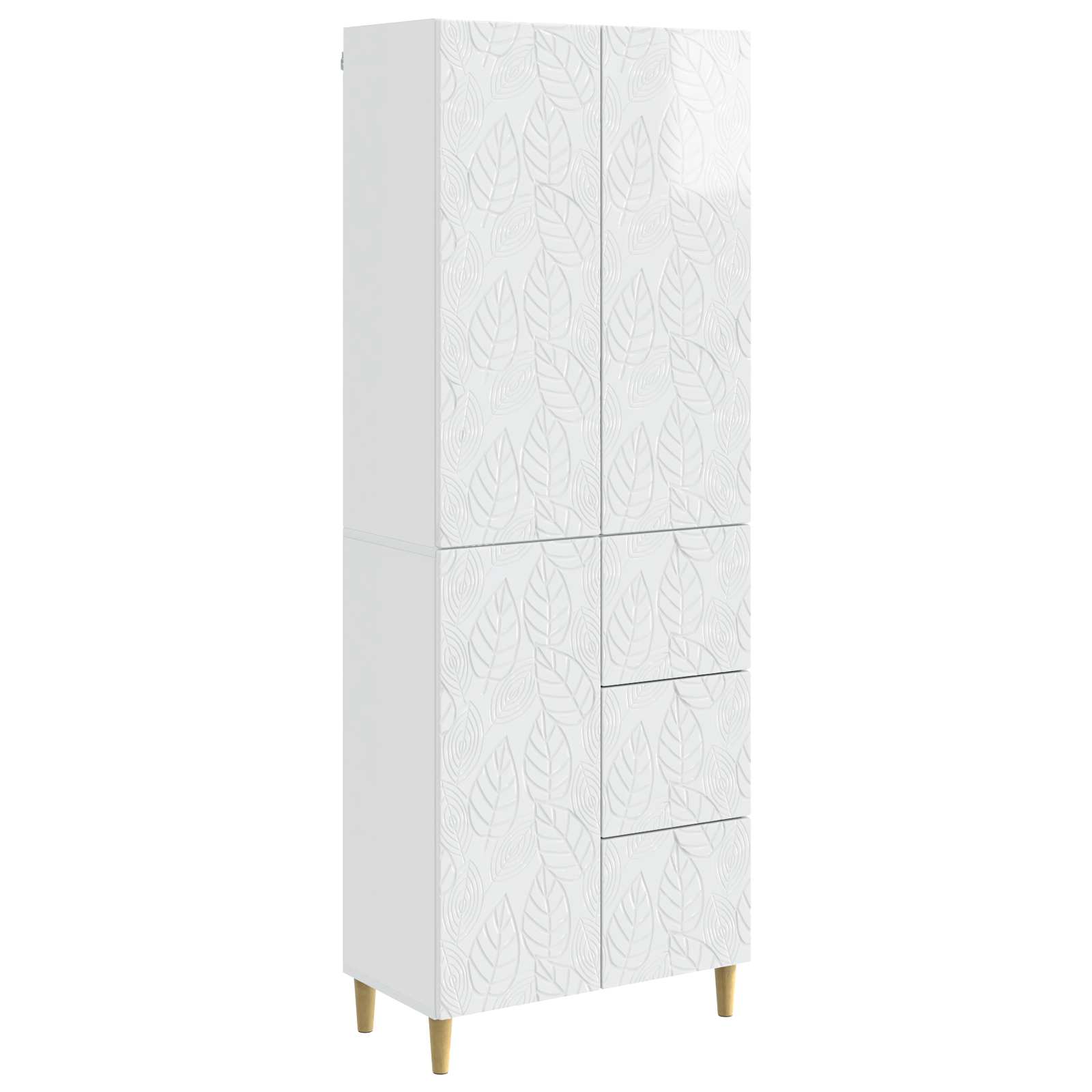 2 pcs Hochglanz Weiß