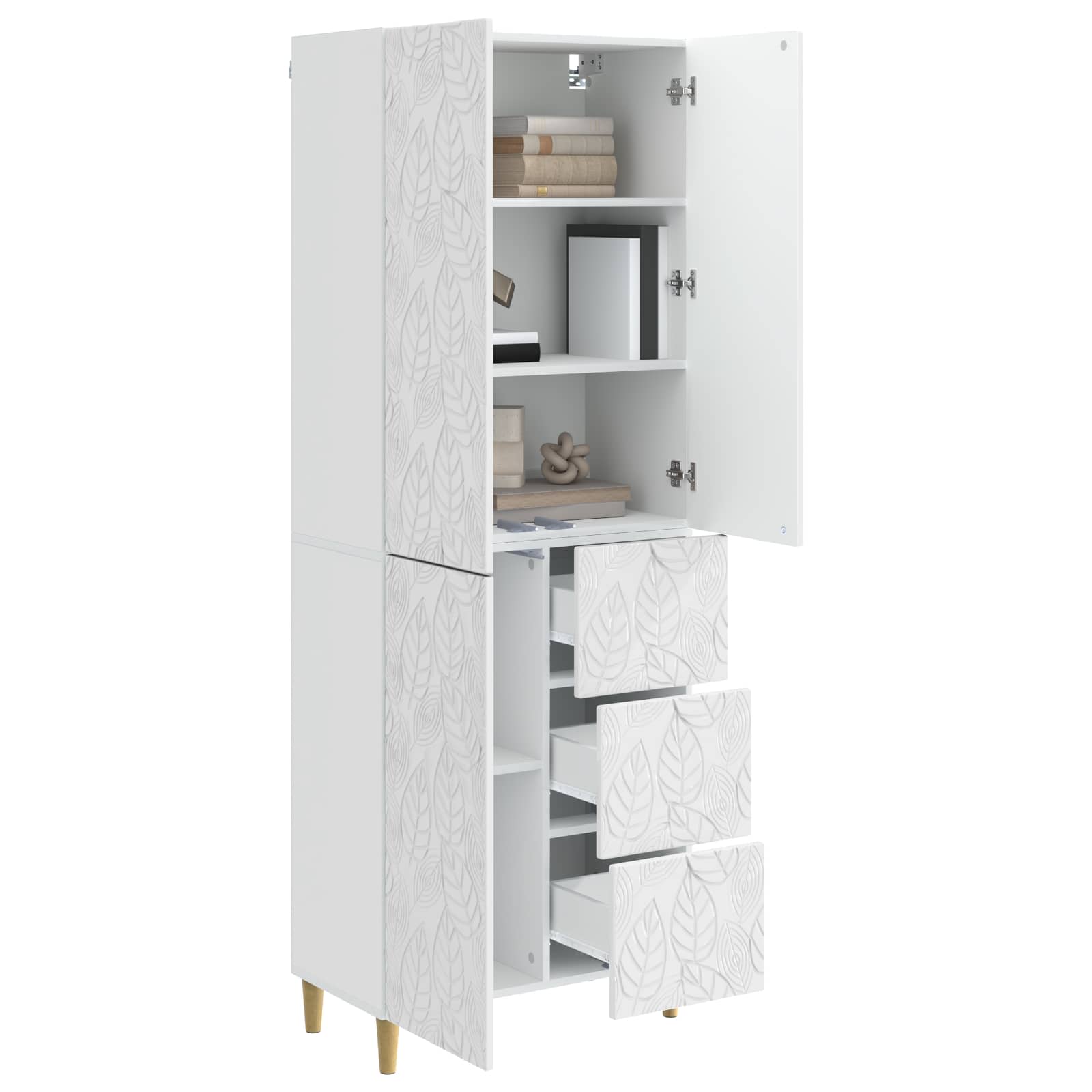 2 pcs Hochglanz Weiß