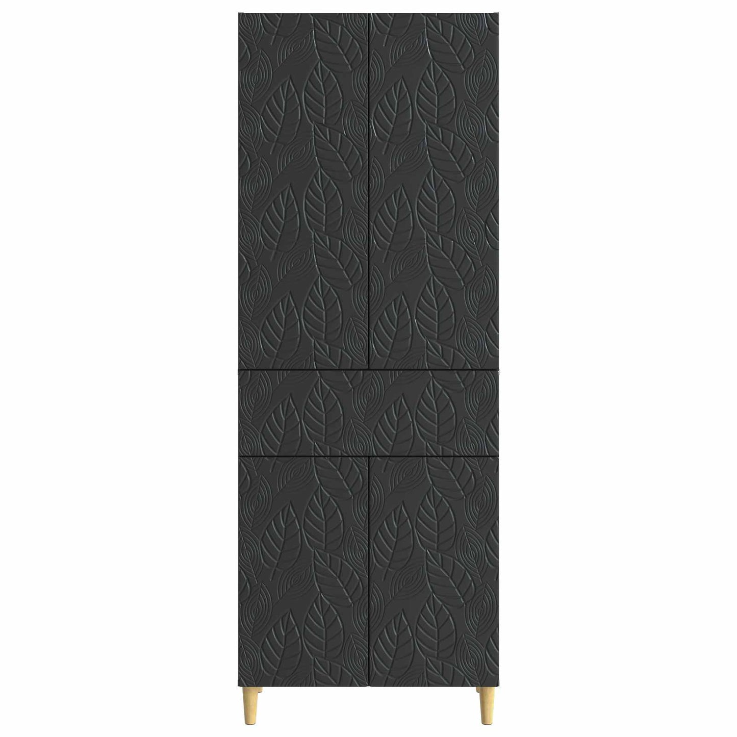 Schrankset 2 pcs Schwarz Holzwerkstoff